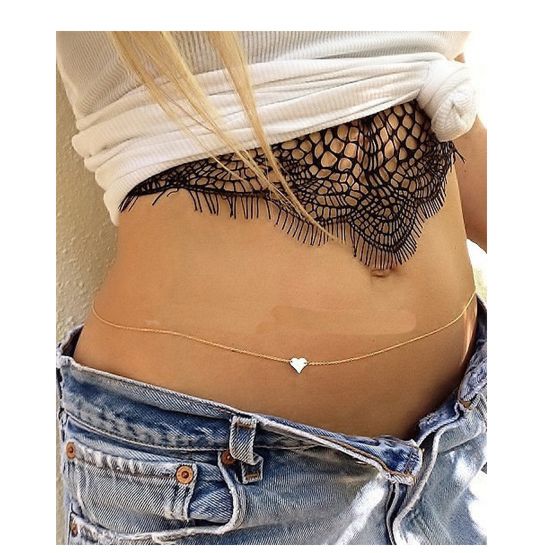 Newest Gold Plated Simple Waist Body Chain