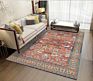 Botanical America Transitional Indoor and Outdoor Dark Colors Area Rug