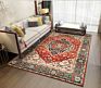 Botanical America Transitional Indoor and Outdoor Dark Colors Area Rug