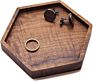 Handmade Wood Wooden Hexagon Jewelry Trinket Key Tray Ring Dish