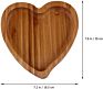 Heart Wood Tray Bamboo Wooden Trinket Tray Reusable Snack Dinner Dish