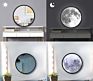 Room Deco Led Mirror Moon Light Moon Shaped Mirror with Light round Mirror Floating Lamp Wall Hanging Lamp