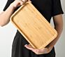 Serving Tray Bamboo Trays Tea Coffee Wooden Tray for Food Breakfast Party Rectangle round Square