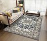 Botanical America Transitional Indoor and Outdoor Dark Colors Area Rug