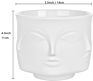 Personality White Ceramic Pots Mini Vase Succulent Cactus Multi Face Planter Head Face Flower Plant Pot Pastoral Style Bud Vase