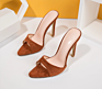 769-1 European and American Women Pure Color Pointed Toe Thin Heel Women's High Heels Club Sandals Casual High Heels