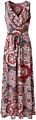 Womens Bohemian Printed Faux Wrap Bodice Sleeveless Crossover Aussie Maxi Dress Bale Muslim Satin Maxi Dress Long Sleeve