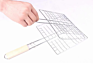 Barbecue Net Removable Barbecue Folding Grill Rectangular Grill Vegetable Basket Grill Fish Net Clip Stainless Steel