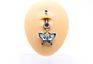 Gaby Stainless Steel Pink Diamond Butterfly Belly Button Rings Body Piercing Jewelry