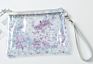 Promotional Cute Portable Strap Transparent Pvc Sequin Flowing Heart Confetti Pouch Pencil Bag Makeup Cosmetic Bag