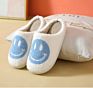 Sales Christmas Present Faux Furry Fur Smiling Face Ladies Female Indoor Women Slides Slippers