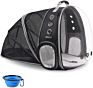 Beikott Transparent Space Capsule Travel Backpack Back Expandable Pet Carrier Backpack Bag for Small Cats Dogs and Birds Pets