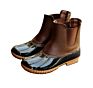 Leopard Water Shoes Color Ladies Flat Heel round Head Short Boots Waterproof Ankle Rainboots