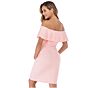 Off-Shoulder One-Shoulder Dress Ruffled Maternity Dress