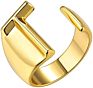 Adjustable Women Statement Rings Personalized Gold Bold Initial Letter Open Ring