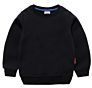 Children's O-Neck Pullover Print Black Sweatshirts