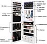 White Multifunctional Full-Length Mirror with Led Mirror Wall-Mounted Jewelry Cabinet