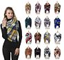 Classic Womens Tassel Plaid Scarf Warm Soft Chunky Large Oversize Square Cashmere like Blanket Wrap Shawl Scarves