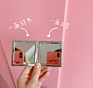 Mini Creative Portable Makeup Mirror Cartoon Mini Portable Mirror Girl's Sweet and Lovely Portable Creative round Mirror