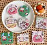 Mini Creative Portable Makeup Mirror Cartoon Mini Portable Mirror Girl's Sweet and Lovely Portable Creative round Mirror
