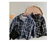 Boys Shirts Plaid Black Blue Casual Kids Tops Children's Clothes