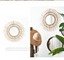 Nordic Simple Creative Art Home Room Mirror Bamboo Rattan Wall Decor