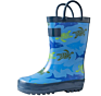 Kids Waterproof Rubber Rain Boots for Girls and Boys Toddlers with Fun Prints and Easy on Handles