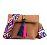 Style Vintage Tassels Small Square Handbag Frosted Casual Crossbody Bag
