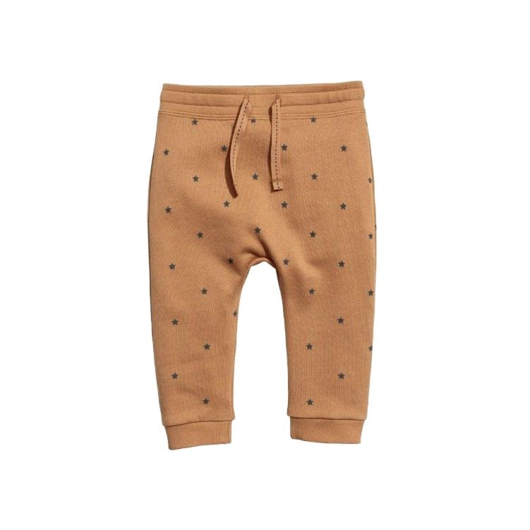 Baby Boys Girls Knit Cotton Star Printed Drawstring Pants