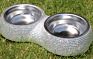 Bling Bling Crystal Rhinestones Metal Stainless Steel Pet Bowl
