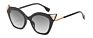 Popular Retro Rhinoceros Horn Shape Cat -Eye Frame Sunglasses for Women and Men