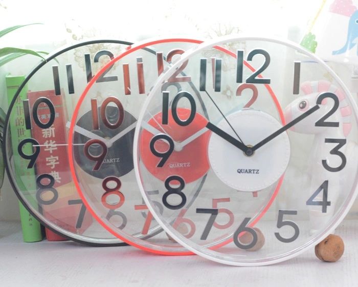 Office Supplies Daily Use Department Store Gift Creative 10 Inch Watch Garden Home Transparent 3D Wall Clocks