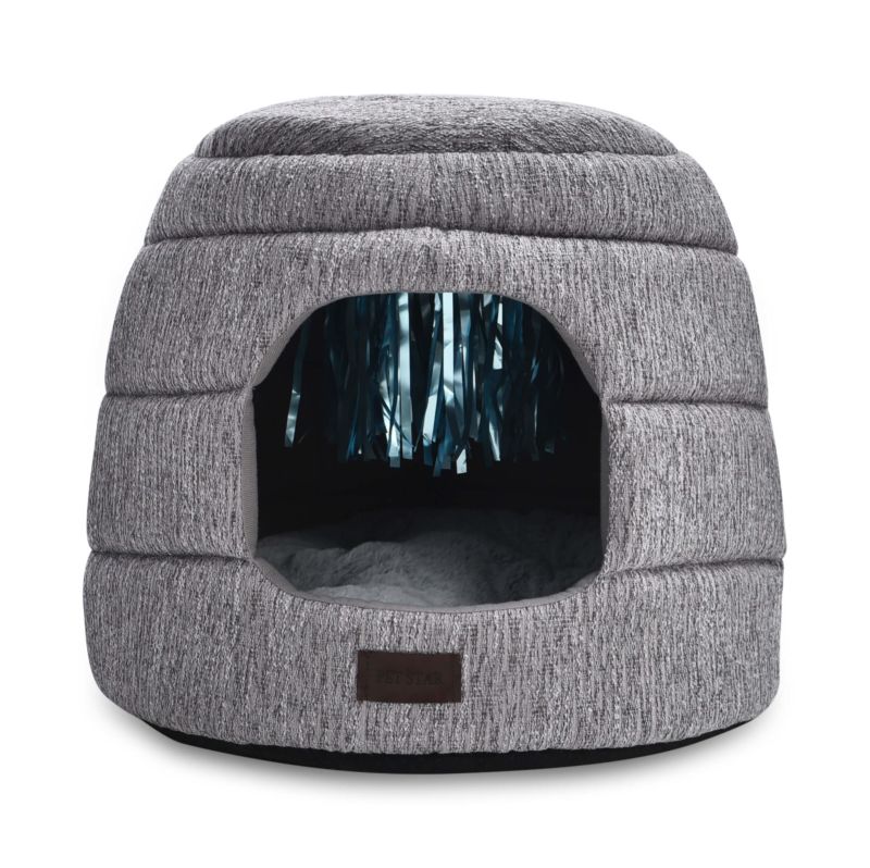 2 Way Use Tassel House Design Warm Comfortable 43X35Cm Small Pet Cave Bed Cat Dog