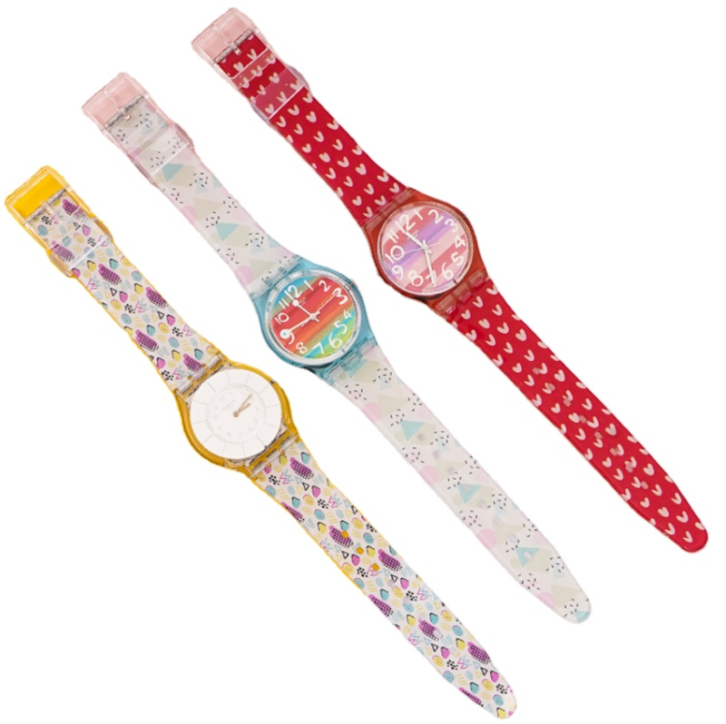 Watch Smart Watch Bands & Accessories Printing Silicone Rubber Strap Watch Band for Swatch