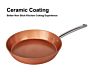 28Cm Fry Pan +18Cm Milk Pan Nonstick Copper Ceramic Coated Cookware Pan with Induction Compatible and Dishwasher Safe Oven Safe