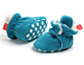 Newborn Baby Boys Girls Cozy Fleece Booties with Grippers Stay on Slipper Socks Infant Toddler Crib Shoes for Boys Girls