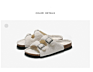 American Newest Design Price Women Sandals Fleece Lining Double Buckle Cork Slipper