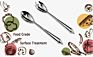 Multifunction Metal Vegetable Fruit Mixing Tools Cuchara Silver Tenedor Long Handle Big Salad Spoon and Fork Set