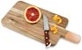 Double-Tipped End 7 Inch Stainless Steel and Acacia Wood Kitchen Cocktail Bartender Knife