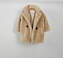 Korean Children Clothes Solid Color Kids Faux Fur Jacket Thick Warm Coat