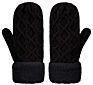 Outdoor Twist Thick Plush Edge Warm Gloves Womens Knitted Mittens