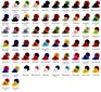 Polyester Cotton Vegan Material Two Tone 60 Colour Fedorahat Fedora Hat for Women Men Party Show Music Festival Dress