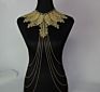 Design Gold Lacework Shape Back Body Chain Necklace