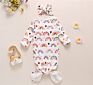 Newborn Infant Pijamas Toddler Boy Girl Print Rainbow Button up Ribbed Cotton Tie Knotted Baby Sleeping Gown with Headband