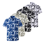 Salessummer Holiday Tropical Shirts Mens Hawaiian Shirts Casual Floral Print Short Sleeve Button down Shirt