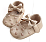 Mary Jane Flats Baby Girls Shoes Pu Soft Sole Bow Prewalker 0-15 Months