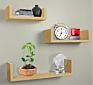 U Shaped Floating Wall Shelves - Rustic Mdf Wall Mounted Display Rack | Multi-Purpose Hanging Shelves
