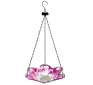 Bird Bath Outdoor Glass Birdbath with Metal Stand for Yard Lawn and Garden Decor Birdbaths Bird Bath