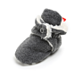 Newborn Baby Boys Girls Cozy Fleece Booties with Grippers Stay on Slipper Socks Infant Toddler Crib Shoes for Boys Girls