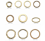 Zinc Alloy Bikini Front and Back Chain Circle Connector